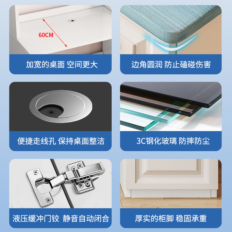 书桌书架一体桌学生家用台式电脑桌儿童桌书柜写字桌卧室学习桌子