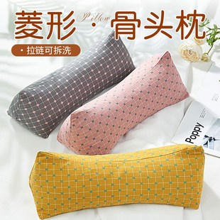 颈椎枕糖果枕荞麦皮枕头荞麦壳枕骨头形枕头全棉枕套成人牵引枕头