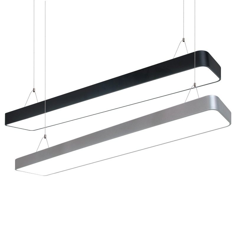 led长条灯办公室吊灯吸顶灯吊线平板长方形教室超市圆角办公灯,家装灯饰光源,客厅吊灯,淘宝优惠券,粉丝福利购,淘宝优惠卷