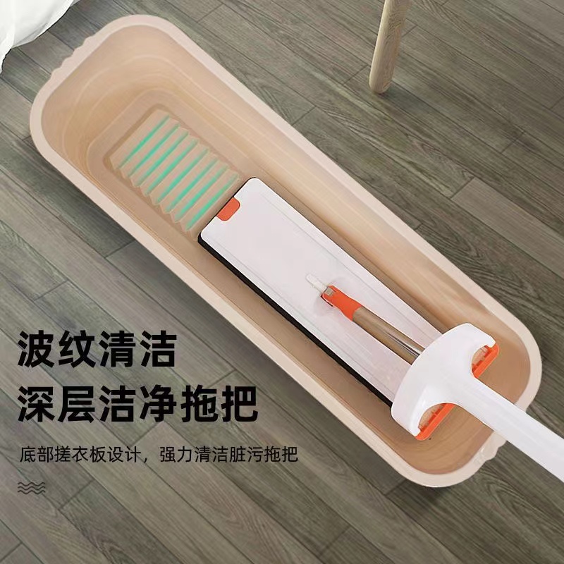 洗拖把桶长方形大号70厘米拖把池带轮子可折叠带排水家用拖地单桶