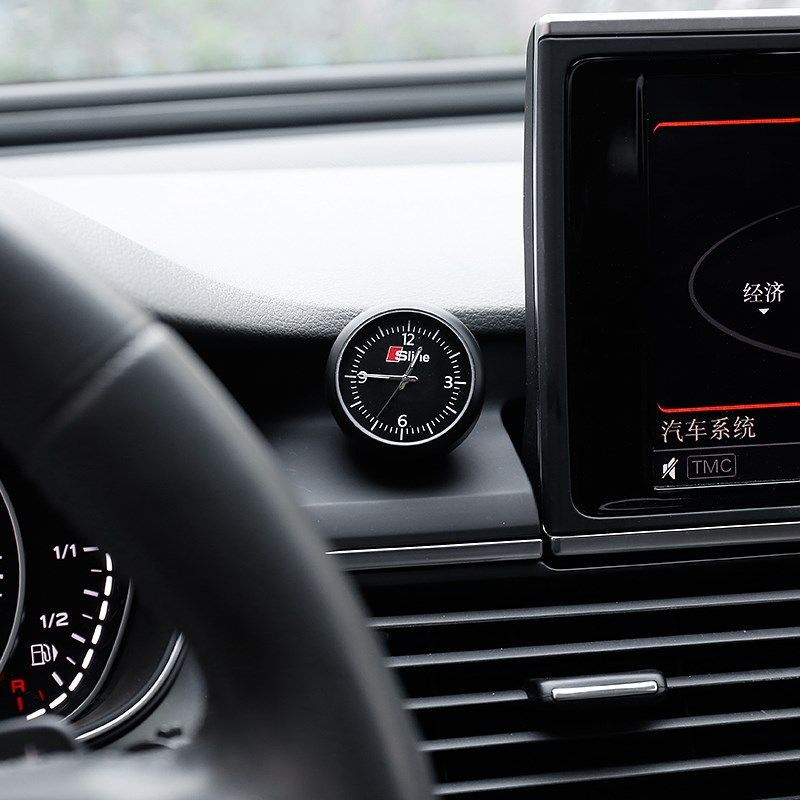 适用于奥迪A3 A4L A6L Q3 Q5汽车摆件车载时钟改装汽车电子石英表
