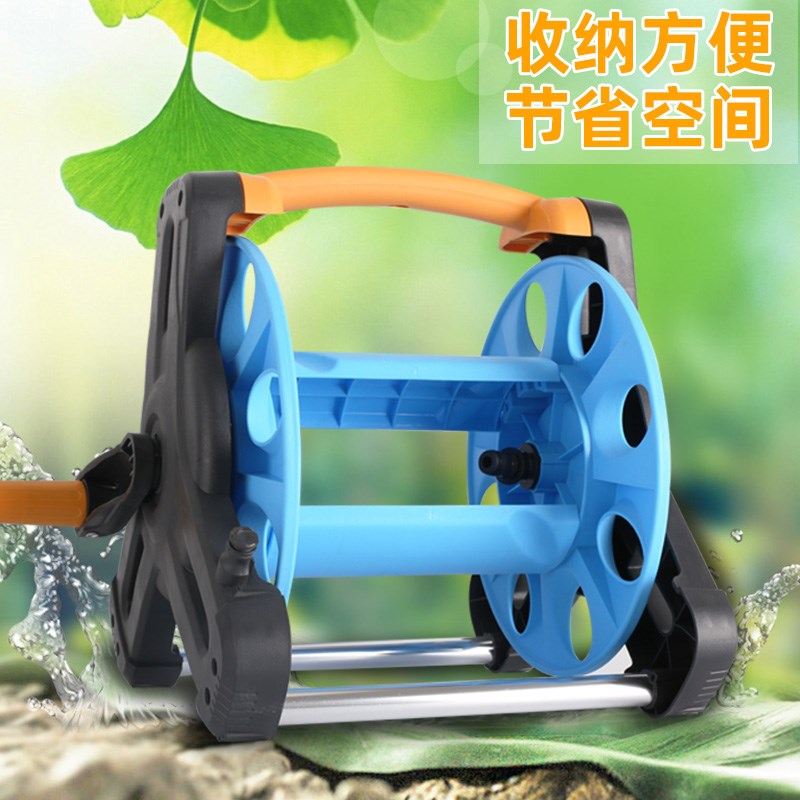 便携式充电水泵洗车收纳车盘管架缠绕卷管线器浇菜水管收纳架套装