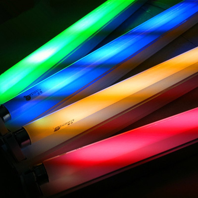 水族箱鱼缸灯管T8灯管10W15W20W25W30W40W鱼缸三基色彩色老式灯管