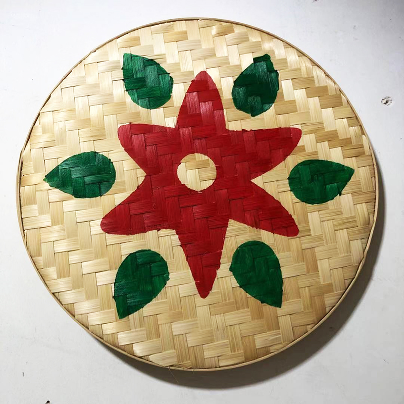 畲族第九届荷花奖畲山春舞蹈服装儿童踩茶表演服表演舞蹈道具筛子