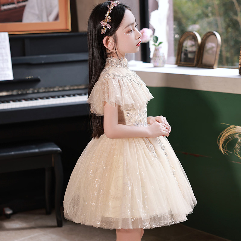 女童晚礼服儿童生日宴公主裙花童婚纱小孩主持人钢琴演奏高端夏季