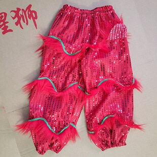 儿童舞狮醒狮裤子舞狮服装儿童表演服装舞台演出服舞狮裤表演专用