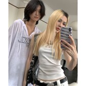 Common 针织上衣 三色缕空金属扣工字吊带背心女小众无袖 0120