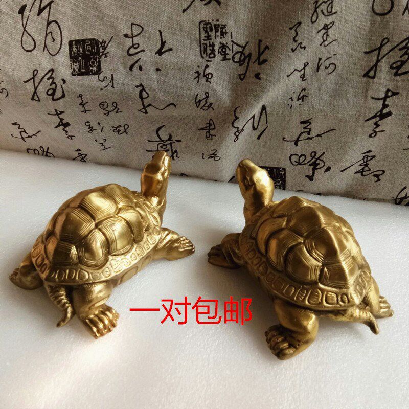 黄铜龟摆件客厅窗台阳台庭院桌面摆设家居装饰创意工艺礼品办公室