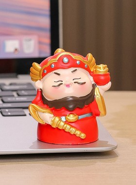 福气小神仙佛祖月老家居电视柜客厅办公桌面工位家居玄关装饰摆件