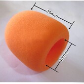 圆头头罩歌厅话筒罩套装 防护罩酒吧电视台用彩色透气球型海绵套圆