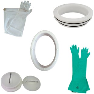 隔离器椭圆法兰7寸 8寸 10寸 丁晴长臂科研干箱手套替代8Y1532A