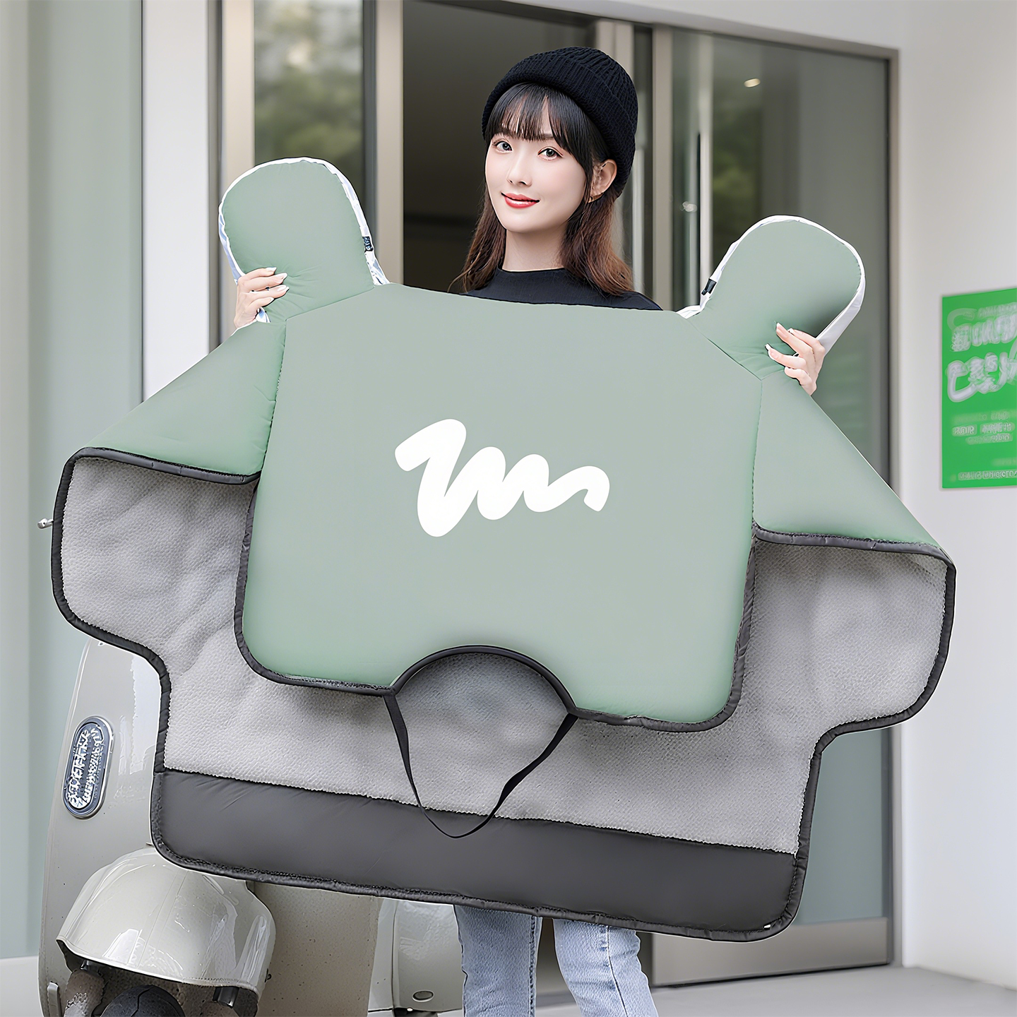 电动车挡风被冬季加绒加厚防水小型电瓶摩托车防雨高颜值2025新款