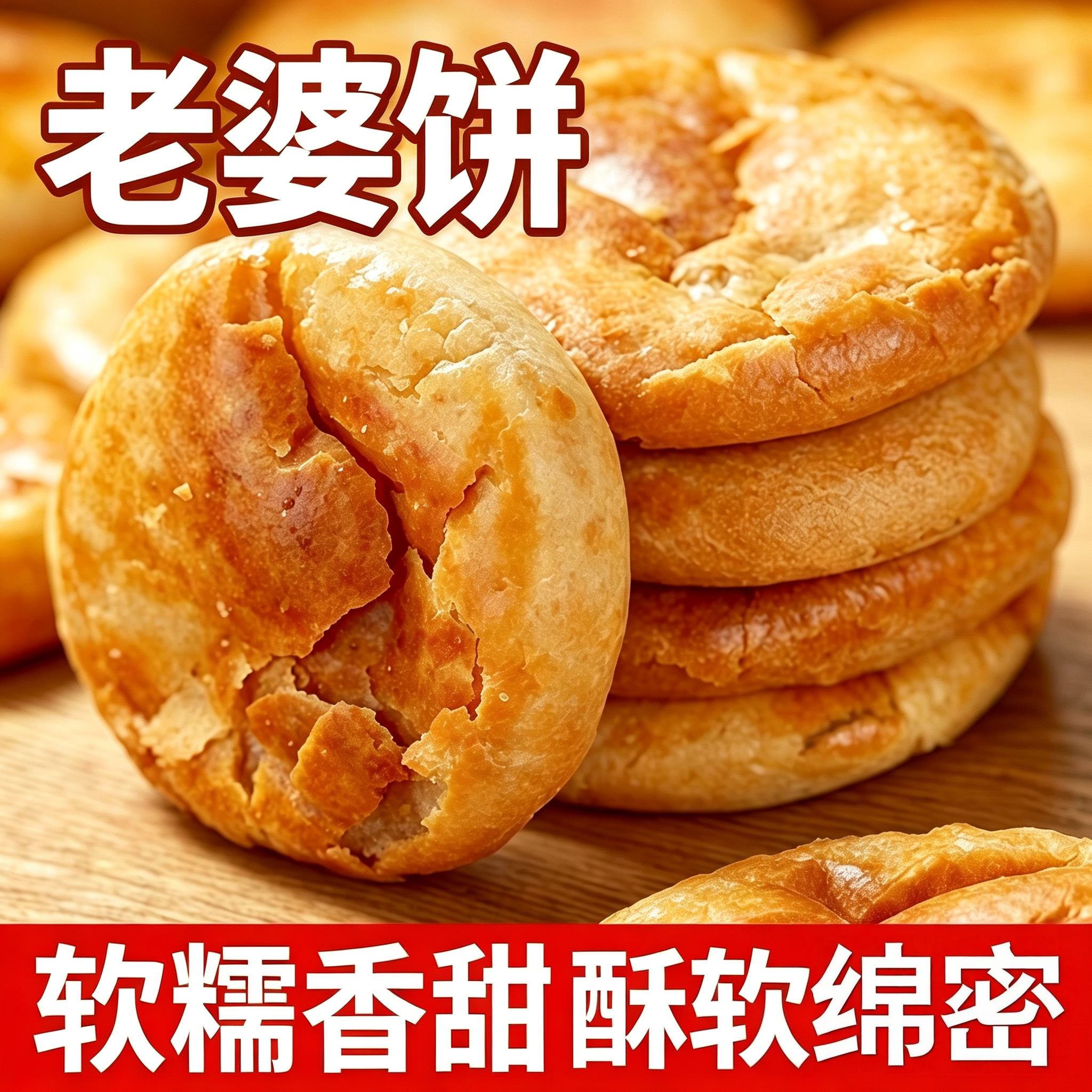 正宗老婆饼软糯香甜千层饼传统糕点早餐儿时怀旧解馋零食老少皆宜