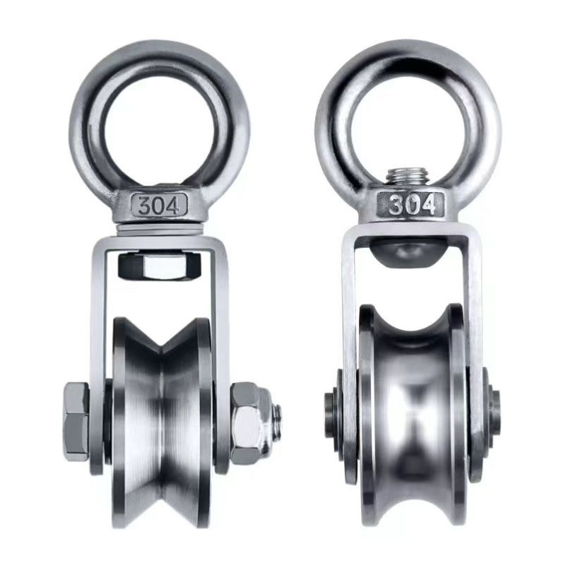 304不锈钢滑轮钢丝绳吊滑轮牵引定滑轮起重轴承滑轮高承重单滑轮