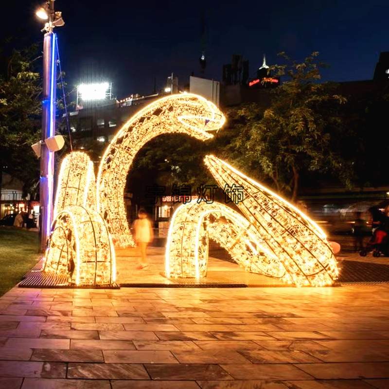 户外LED3D立体恐龙装饰景观街道节日工程亮化 LED动物造型灯