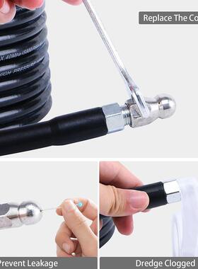 源工厂家用高压洗车下机出水软管配套水管道疏喷通水HPQ老头鼠头