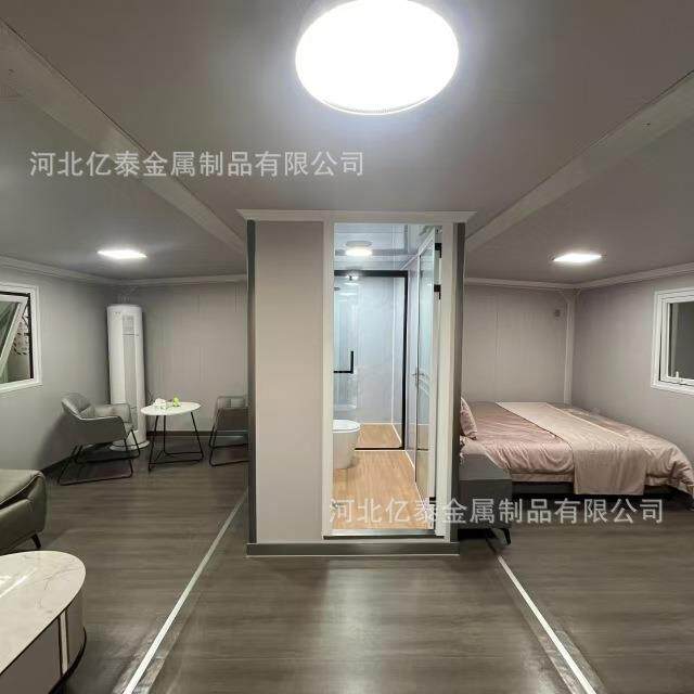 口外贸折叠双翼集装箱活动房出移双翼折叠动叠可40尺住折人拓展翼