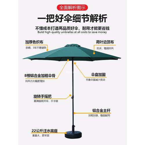 告伞331室外太伞LOGO伞伞中柱阳伞阳广台摆摊大户外遮阳伞庭院印