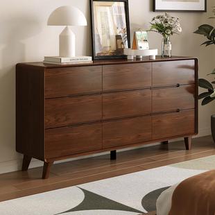 纯实木卧室斗储靠物柜厅收纳柜墙主客卧床尾柜PPB九斗柜五斗橱柜