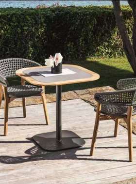 户外实木藤编椅店民宿36927花园网红柚木椅庭院桌阳子台酒休闲藤