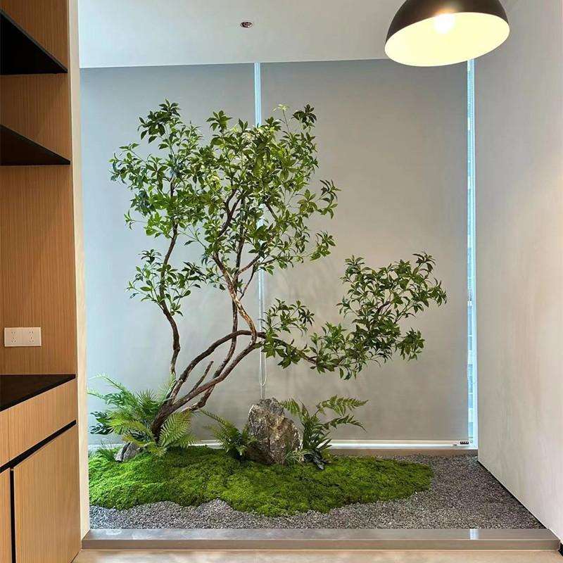 植仿物仿真植真树树装饰布置造景景观门AL101294店橱窗场景室假内