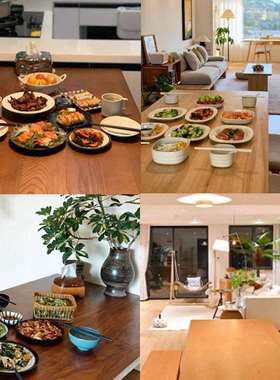 实饭木餐桌客长厅家用大板桌方形饭桌中古风简约吃82226椅桌子餐