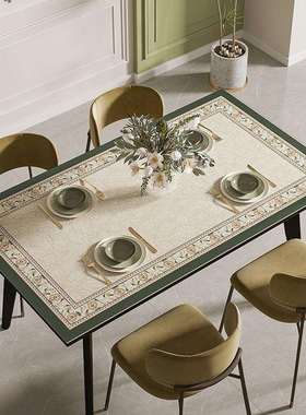 花枝美式革餐桌垫皮QLZ书桌茶几免垫桌布感洗防油垫防c^