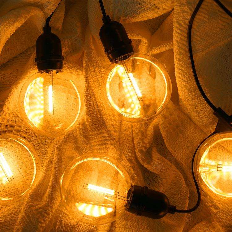 户露营氛围节灯led圆球灯串暖XMH光灯球大泡日装饰婚外礼灯串