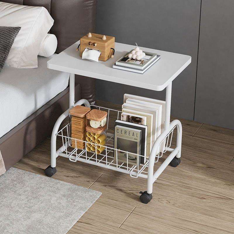 LSC小型时尚客厅沙边几发可移动床头边纳柜可收边置物架小茶桌床