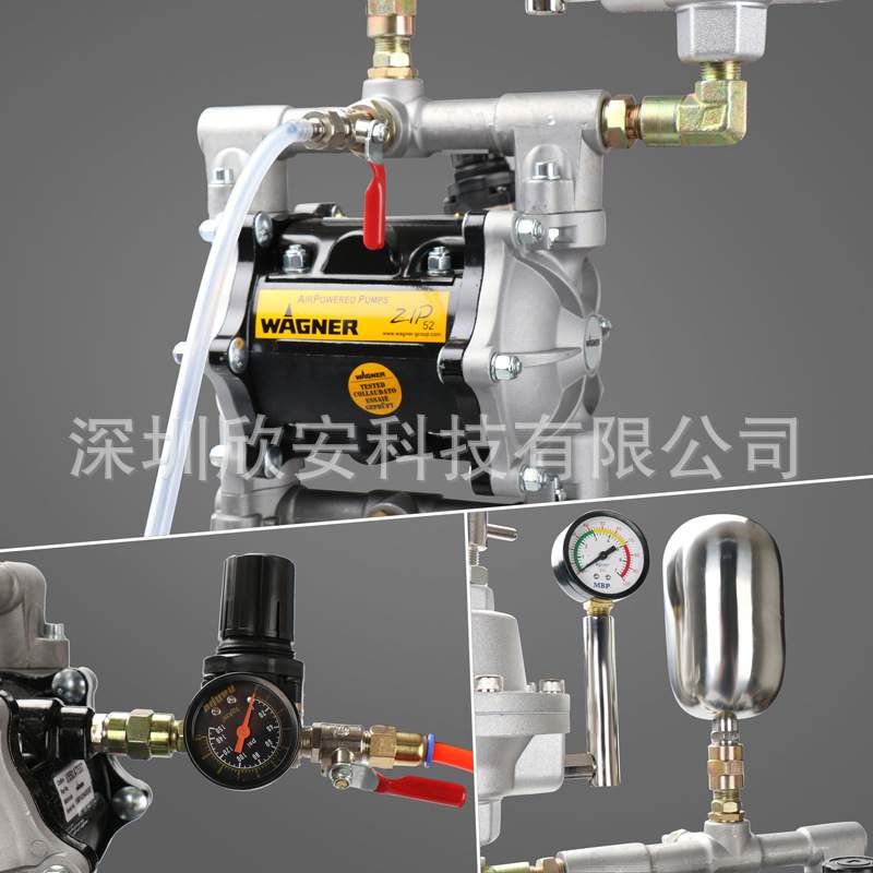 德国瓦格纳尔气动双隔膜泵Zip 52气动泵Wagner Zip52气动泵浦油泵
