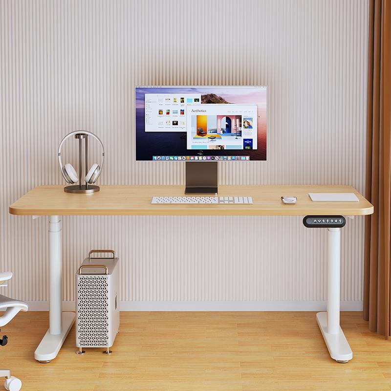 5V智桌能办电动505升降腿家用桌自动学习公电脑实木双电机书桌架