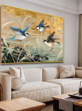 外540副贸纯手绘油画大抽象蓝色室系卧画关餐厅客厅装饰画肌理玄