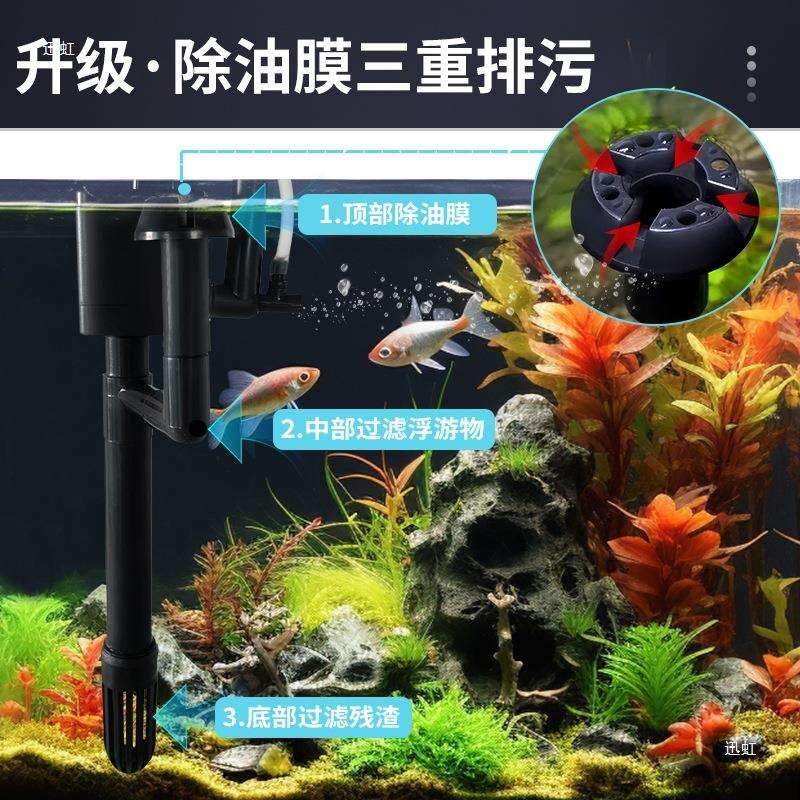 循环玻过滤鱼缸客小家型生态璃缸用桌厅面迷你造景装饰新款F97SJ5