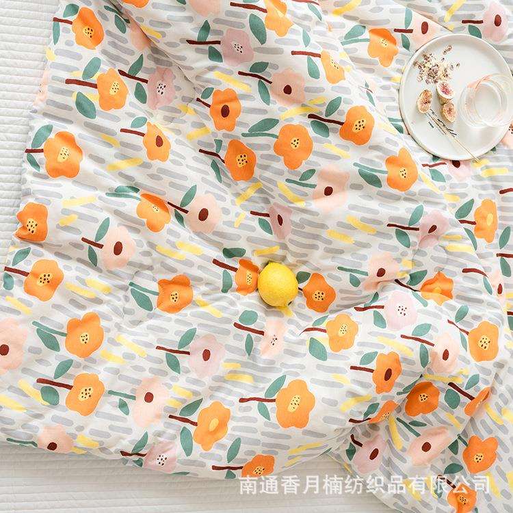 全棉毛针织棉春秋冬被可水洗被子可裸机洗棉纯A类睡儿磨童FDW被子