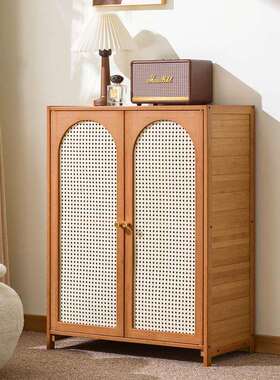 餐边柜墙一体新中式储物靠厅厨房家用VUX纳柜客中古风收茶水柜