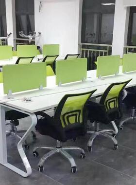 职蝴蝶架现代简约员办公桌4人8人办AJP公位卡副带柜电脑桌椅组合