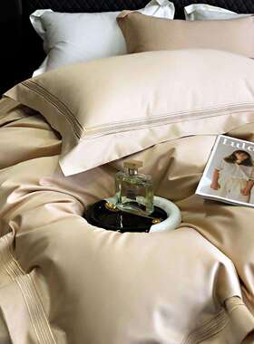 类1A40AL726873支埃及长绒棉四件用套全棉纯棉床单被套刺绣简约酒