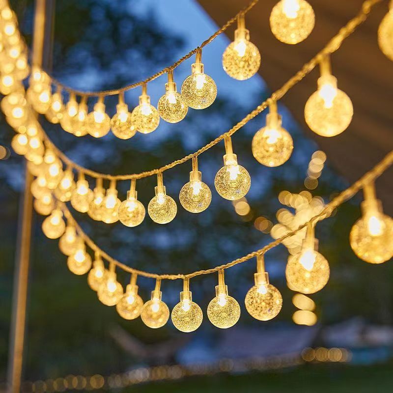 LED彩灯室内装饰氛围灯露营天幕帐篷挂灯太阳能户外灯串摆装饰灯