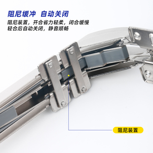 厨房柜衣整体橱柜巴士门配件平移门铰链外置平开门折叠阻尼缓冲器