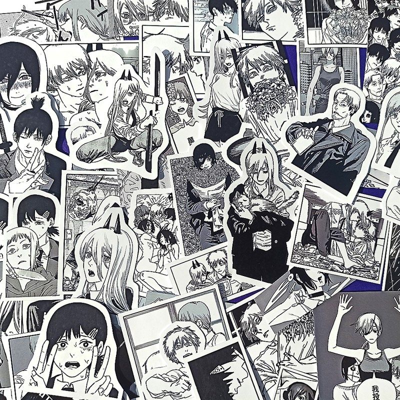 热血动漫电锯人贴纸电次帕瓦玛奇玛行李箱手机手帐装饰装饰防水贴,文具电教/文化用品/商务用品,贴纸/立体贴纸,淘宝优惠券,粉丝福利购,淘宝优惠卷