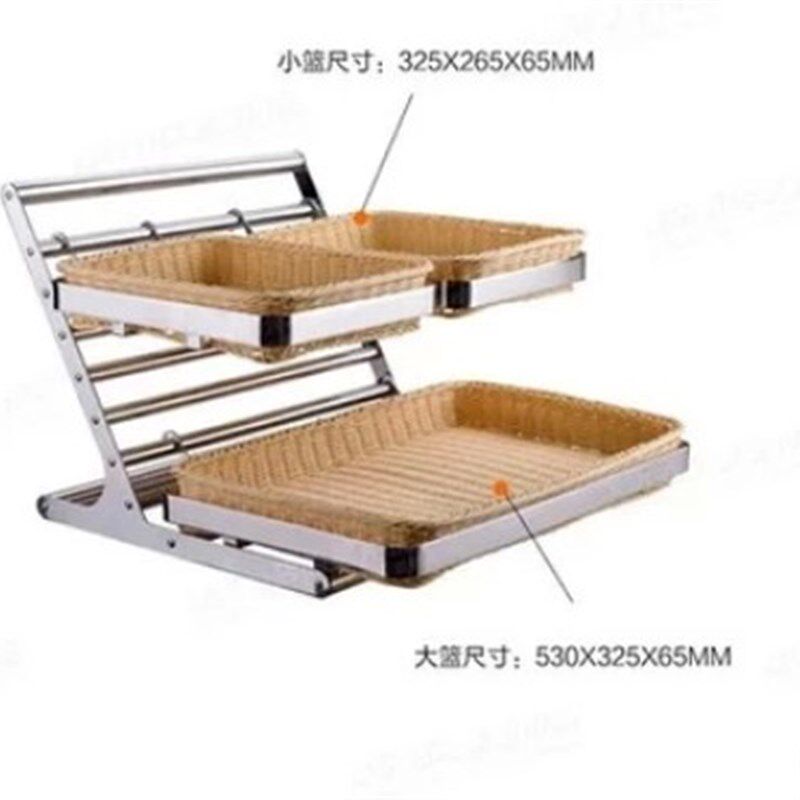 不锈钢自助餐组合挂架 面包食物展示架篮 早餐架点心架 收纳篮架