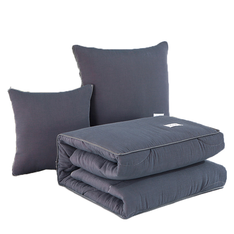 摺叠纯棉抱枕被子两用午睡枕头空调被二合一车载靠垫汽车上用全棉