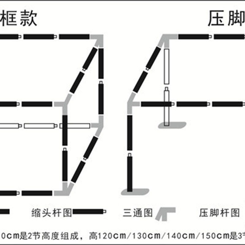 可伸缩学生寝室宿舍床帘支架钢管单人上铺下铺加粗蚊帐不锈钢杆子