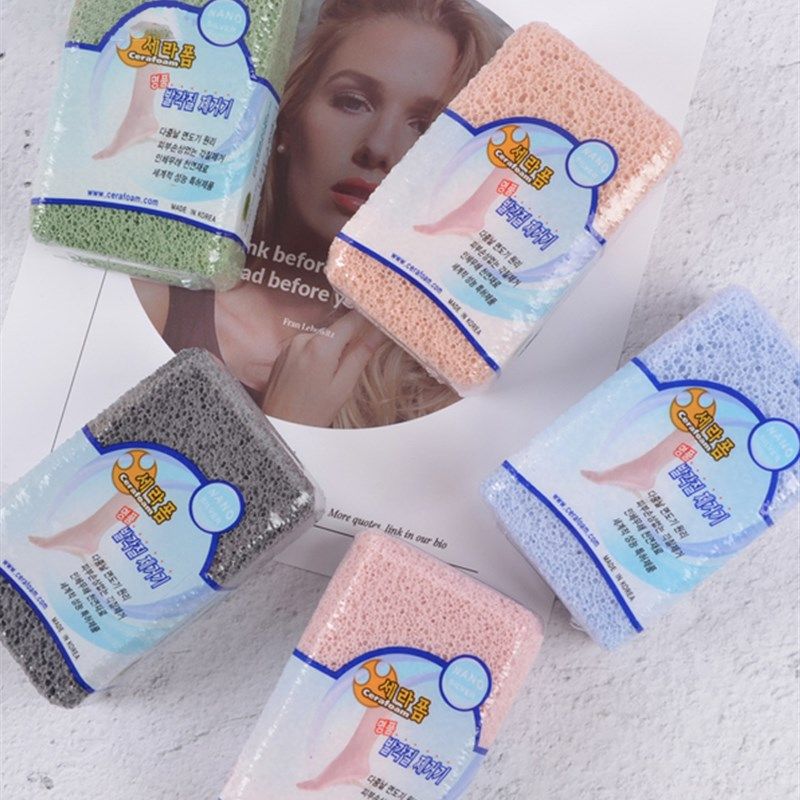 韩国磨脚石去角质搓脚板刮脚皮火山泥磨砂老茧脚后跟搓脚石去死皮