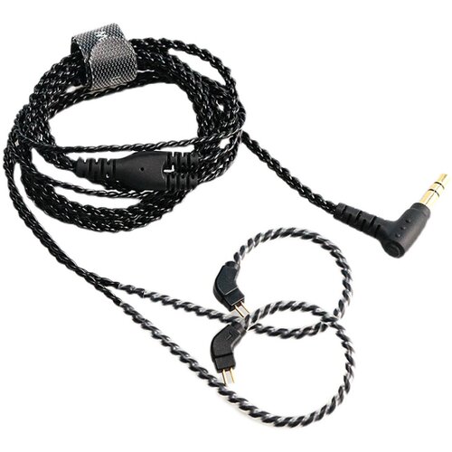 CVJ耳挂式耳机音频线四股无氧铜带麦线控0.750.78mm2pin3.5mm插头