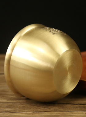 纯铜招财小铜缸摆件客厅中式聚宝盆家居装饰办公室桌面摆设一桶金