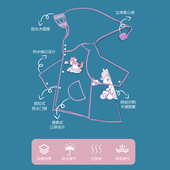 儿童雨衣男童女童小孩全身防水卡通新款 宝宝幼儿园上学小学生雨披