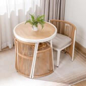 阳台小桌椅三件套家用休闲藤编网红民宿茶桌椅组合小户型一桌两椅