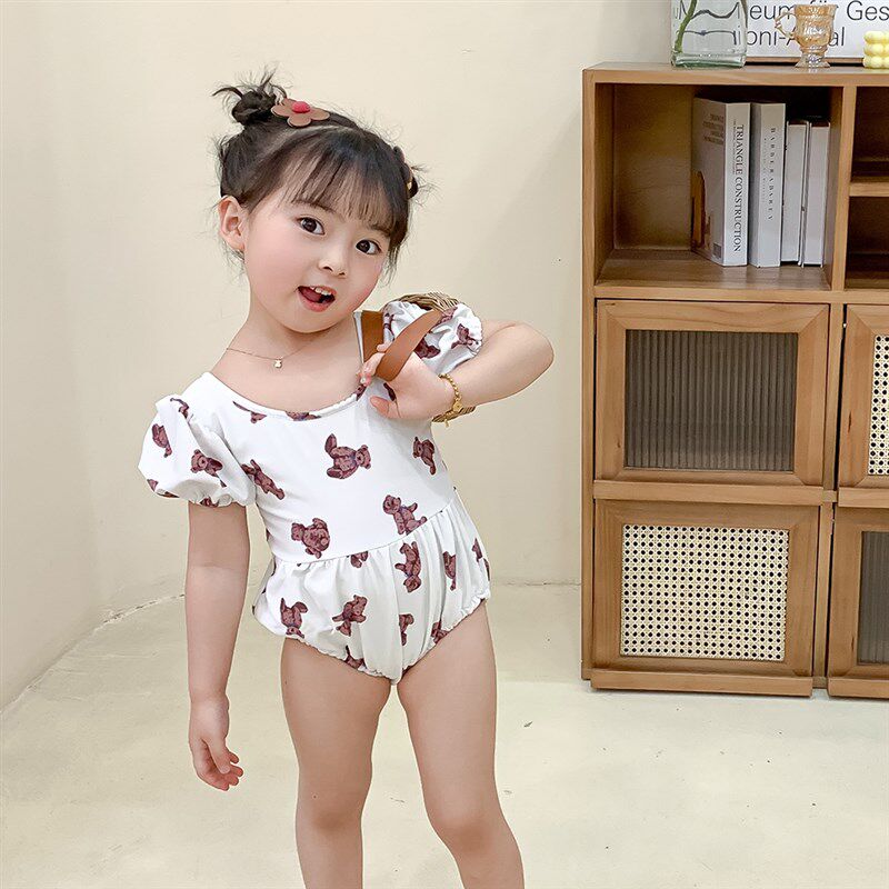 儿童泳衣女童2023新款中小童宝宝连体泳装1-2-3岁女孩4卡通游泳衣