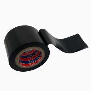 PVC橡塑保温胶带缠绕膜宽防水空调管道防水绝缘胶布黑色4.3cm